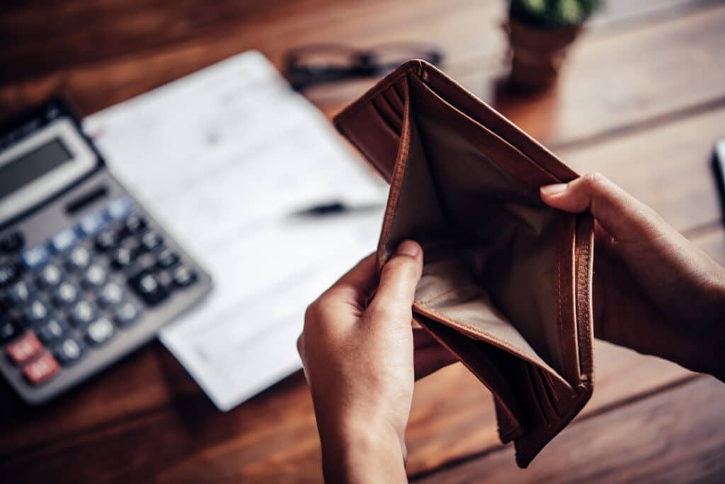 person worried about money loosing sleep