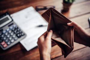 person worried about money loosing sleep